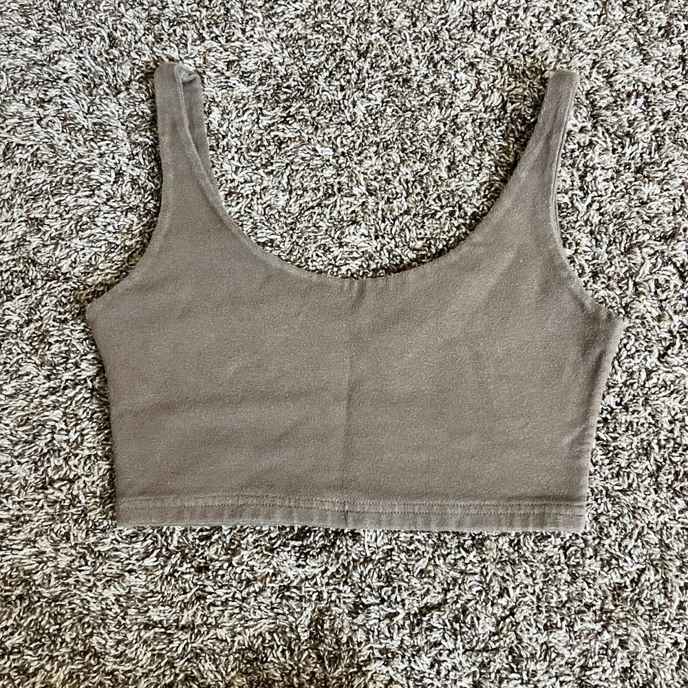 Brown Brandy Melville Crop Tank